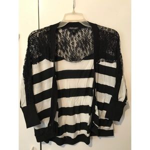 Black and White Laced Cardigan 🖤⚪️